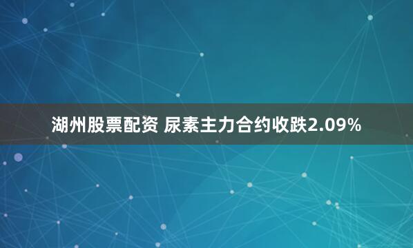 湖州股票配资 尿素主力合约收跌2.09%